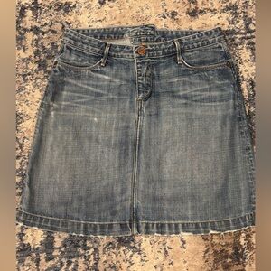 Classic Blue Denim A-Line Skirt